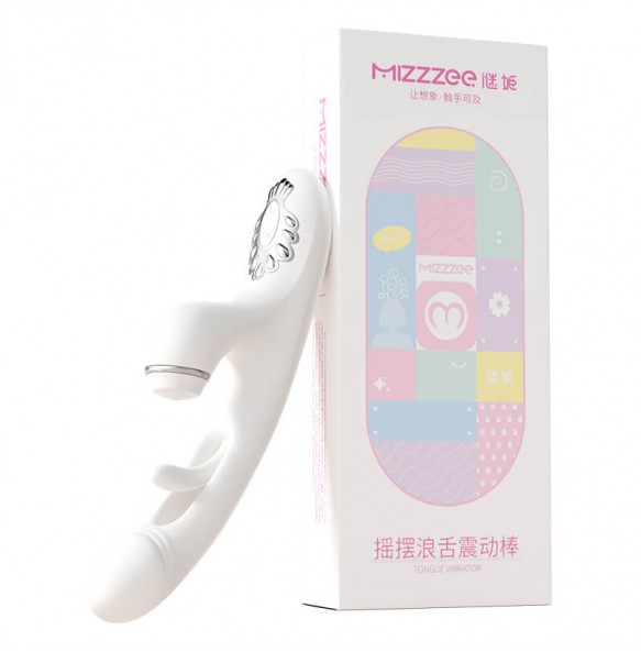 MizzZee - Swing Heating Slapping Tongue Vibration Wand (Chargeable - White)
